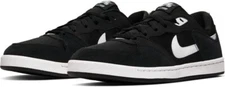 Nike Mens SB Alleyoop Sneakers Black with White Size 12