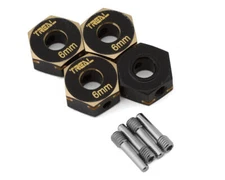 Treal Hobby Axial Capra Brass Hex Hubs (Black) (6mm) [TLHTCAPRA-10]
