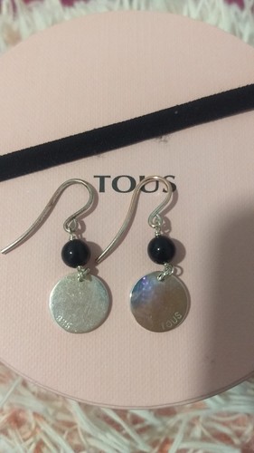 Pendientes Largos de Tous de Plata y Gemas ónix - Colección Aura - Imagen 6 de 6
