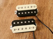HUMBUCKER PICKUP SET ZEBRA NICKEL SILVER BASEPLATE ALNICO 2 FOUR CONDUCTOR WIRED