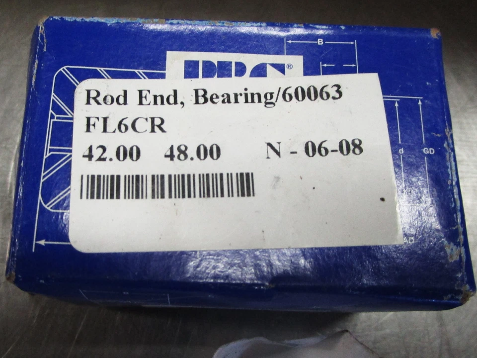 RBC RODAMIENTOS HEIM FL6CR EXTREMO DE VARILLA / 60063 RODAMIENTO DE PRECISIÓN Nuevo Excedente Foto 3 de 4