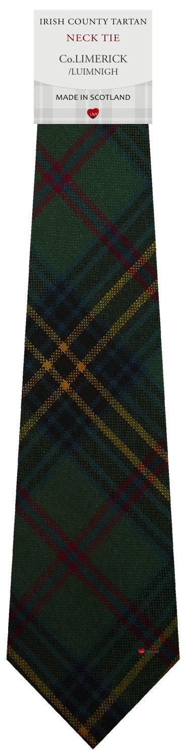 Mens Tie Irish Wool in Ireland County Limerick Tartan Plaid image 2