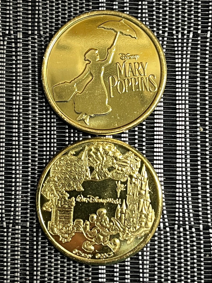 WALT DISNEY WORLD 2024-2026 GOLD/BRONZE COINS MEDALLIONS VARIETIES