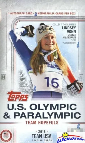 2018 Topps USA Olympics Team HUGE Factory Sealed HOBBY Box-3 AUTO/RELIC+2 VONN 