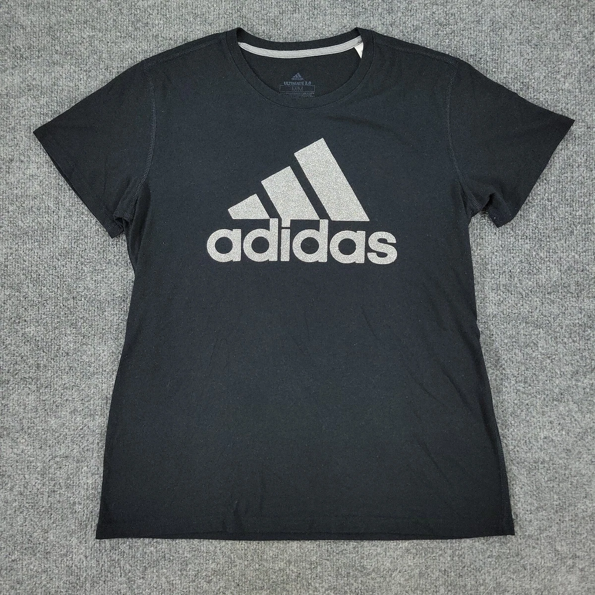 Adidas Shirt Womens Medium Black Climalite Ultimate 2.0 Graphic