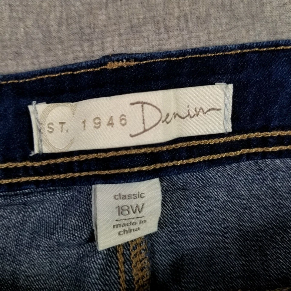 Pantalones de mezclilla para mujer Catherine's talla 18W Plus ajustados al tobillo suaves elásticos Foto 2 de 4