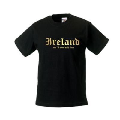 Kinder T-Shirt IRLAND, never walk alone, Ländershirt Kids Fanshirt (WMS01-27f)