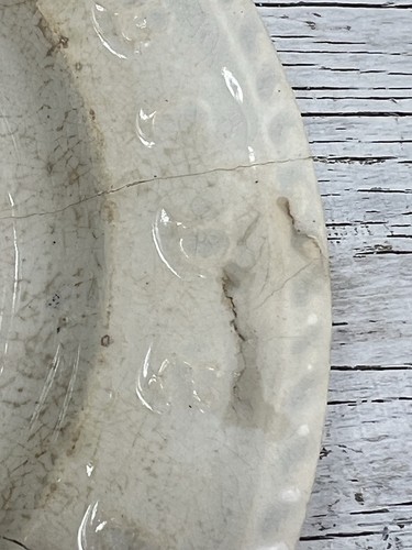 AS-IS Cracks Chips Major Gen Ulysses S Grant Transferware Child Alphabet Plate - Picture 10 of 24