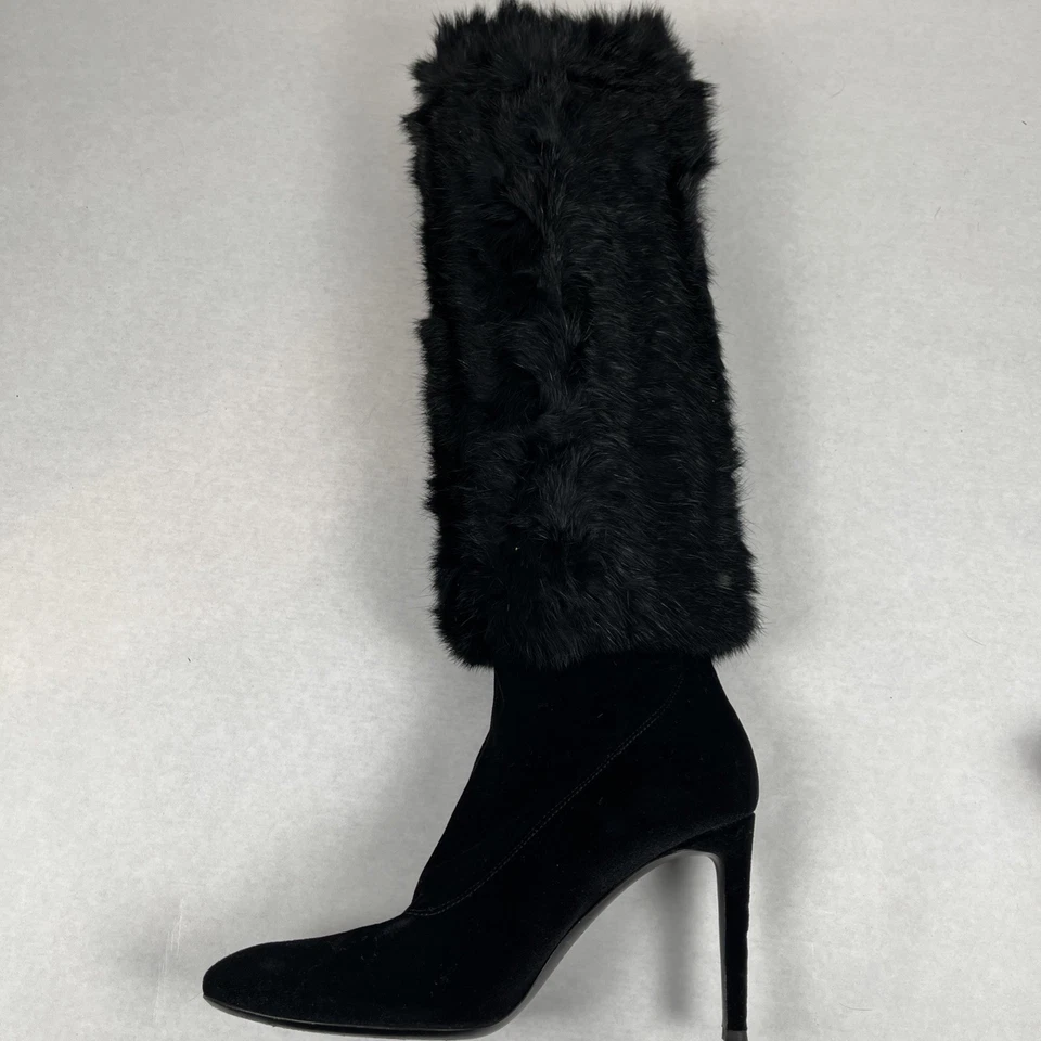 GIUSEPPE ZANOTTI Mandy Piel de Conejo Botas Stilleto Hasta la Rodilla Para Mujer 9 Foto 3 de 4