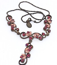 VTG Claires Pink Crystal Flower Embellishment...
