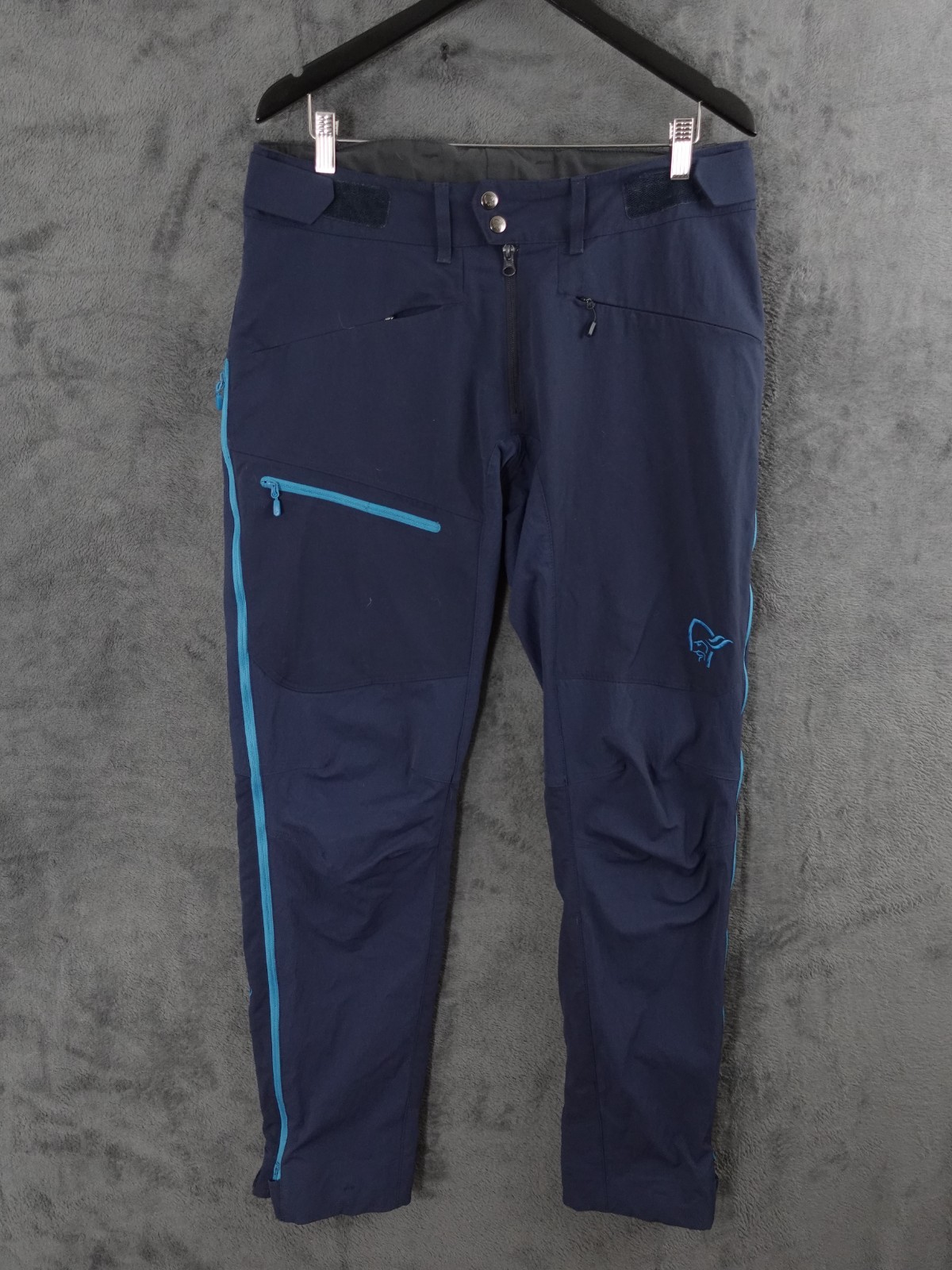 Norrona Trousers Mens Large Blue Falketind Flex 1 Heavy Duty Outdoor Cargo