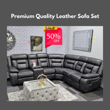 Corner Recliner Sofa L Shape Couch with Cup Holders High Quality Lounge Seating