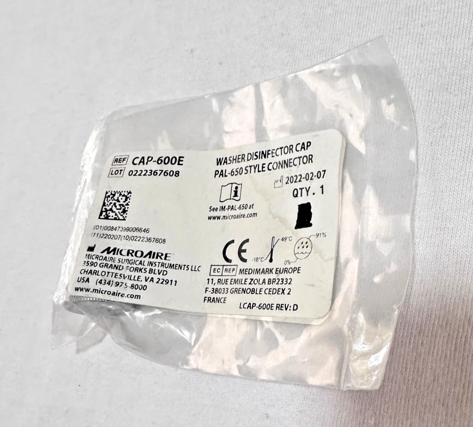 Tapa desinfectadora lavadora MicroAire CAP-600E PAL de MicroAire Foto 4 de 4