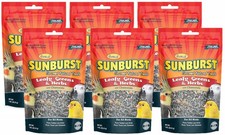 Sunburst Gourmet Natural Bird Treats 6 Pack Leafy Greens Herbs 1 Ounce