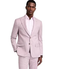 Calvin Klein Mens Slim fit Sport Coat Blazer 36 R Pink Solid Stretch Wool