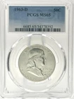 USA 1963-D 50c FRANKLIN HALF DOLLAR COIN PCGS MS65