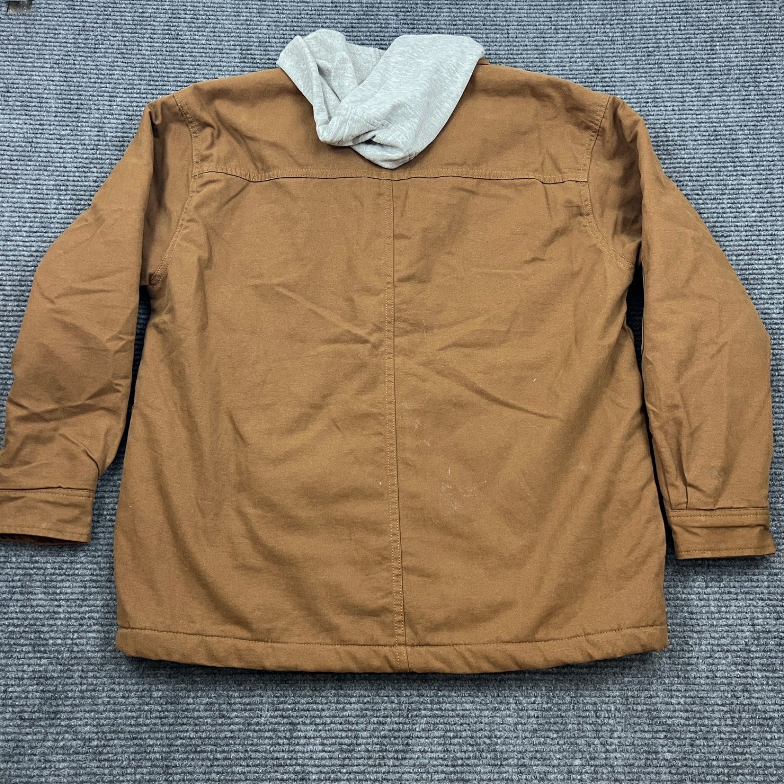 Buffalo Outdoors Jacket Men’s XL Brown Canvas Hooded Quilted Lined Work Coat