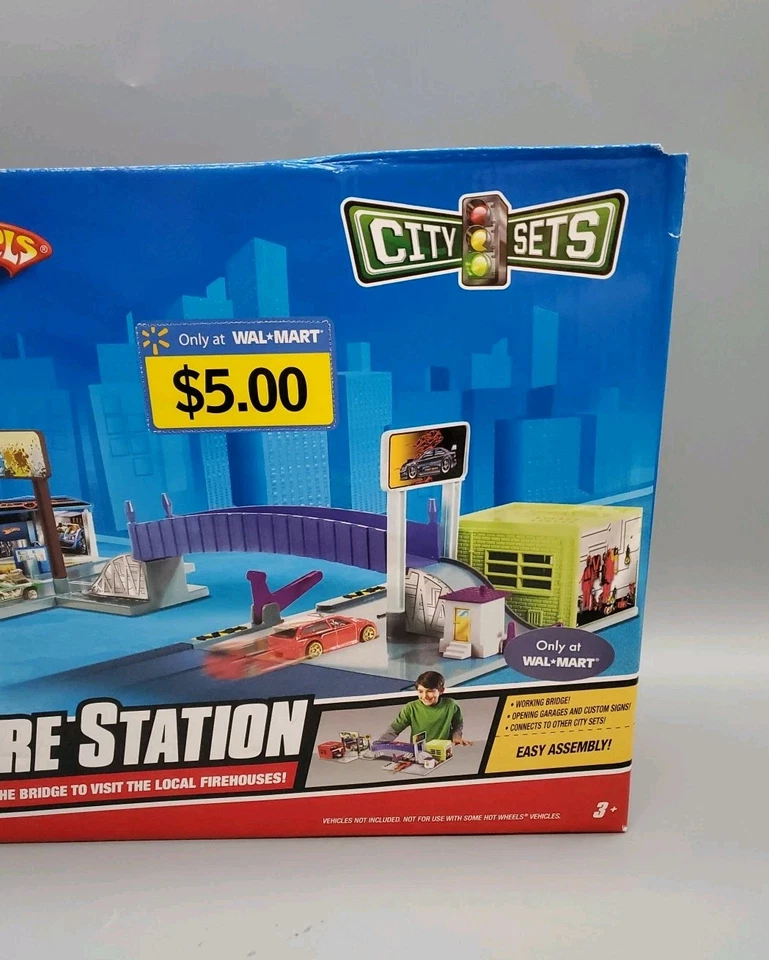 Hot Wheels City Sets FIRE STATION Vehicle Playset Connecting Mattel Sealed Box - Image 3 of 4