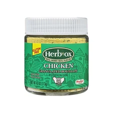 HERB-OX Chicken Bouillon Granules Jar No MSG Chicken Stock Seasoning 4 oz