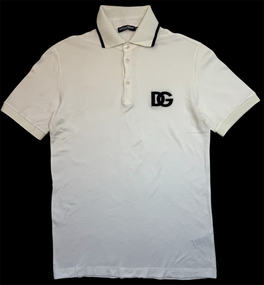 Dolce & Gabbana Men's Polo Shirt White Size 50 Authentic Made in