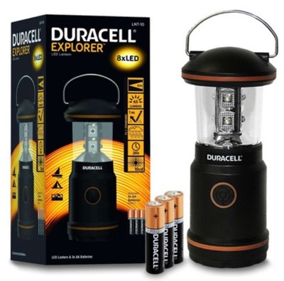 Duracell Explorer Campingleuchte LNT-10 8x LED Lampe Mit Batterien 65 Lumen Neu