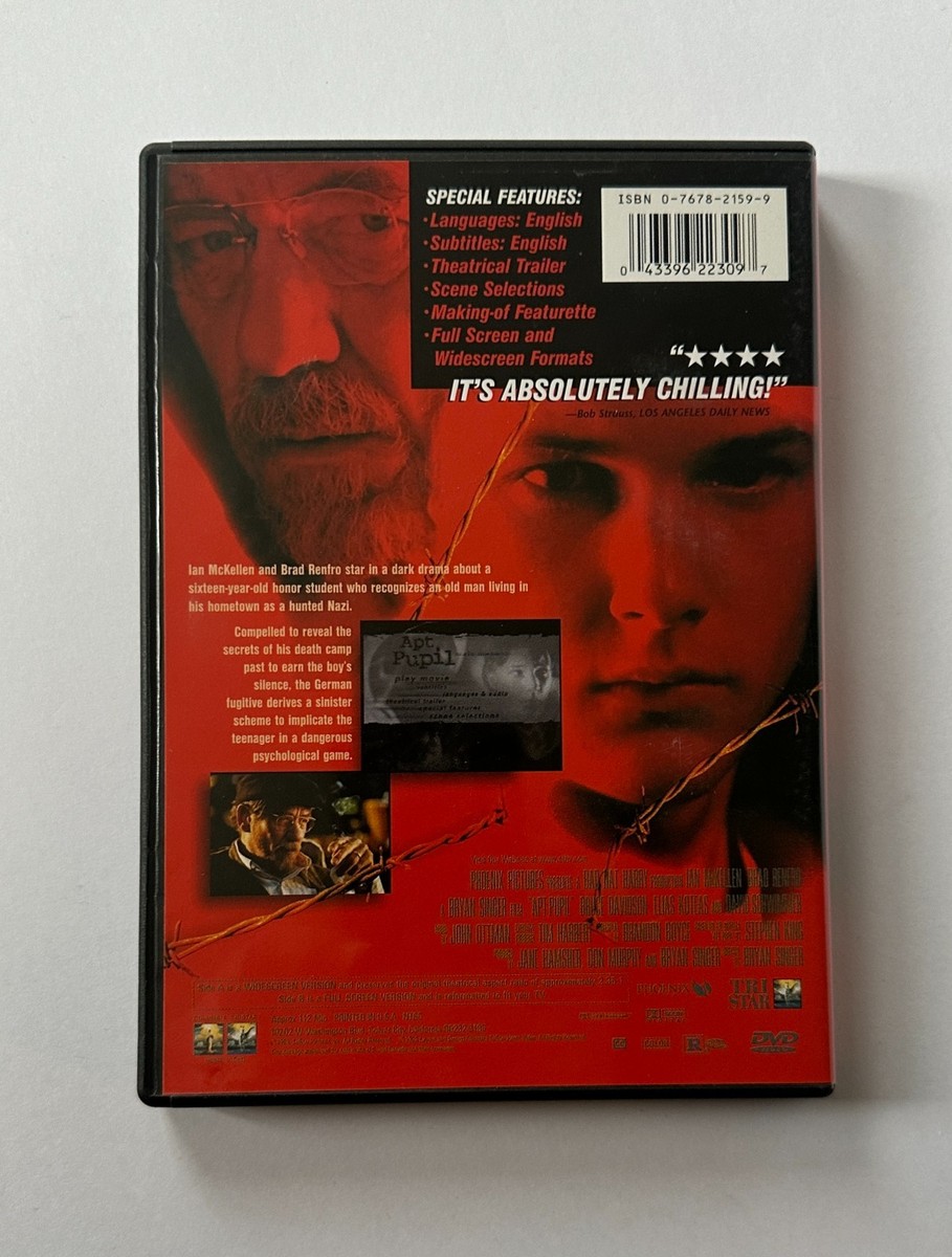 Bryan Singer APT PUPIL (1998) Ian McKellen/Brad Renfro | 1998 DVD