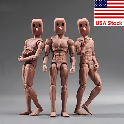 Notaman 1/12 Male Flexible Strong Muscular Body Square Head 6''Action Figure Toy