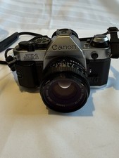 Canon AE-1 35mm SLR Film Camera with Lenses, Bag, Manuals Etc