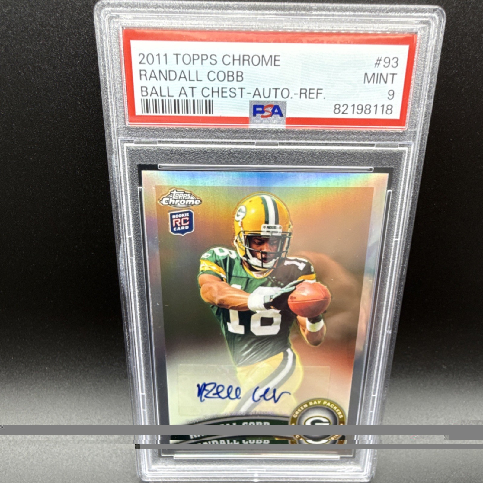 Randall Cobb Topps Chrome #93 Autograph-Refractor