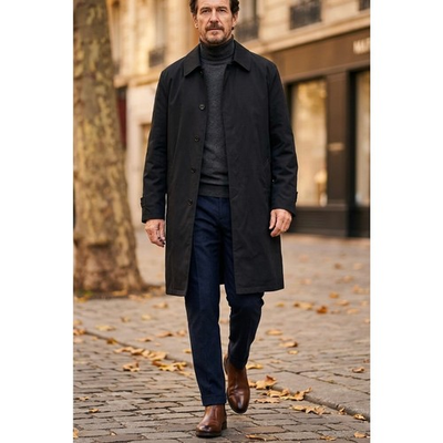 #ad Mens Timeless Everyday Overcoat Sz 46L 3 Season Coat Removable Thinsulate Lining $129.99