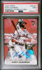 2023 Topps Series 1 BSA-KC Kody Clemens Detroit Tigers Autograph /25 Red PSA 9