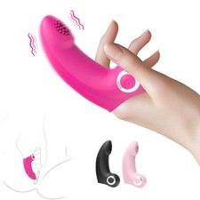 Finger Sleeve Vibrator Massager 7 Modes USB Rechargeable Waterproof Portable Toy