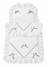 COACH BUILT PRAM BEDDING SET + MATTRESS for Silver Cross Dolls Oberon Chatsworth