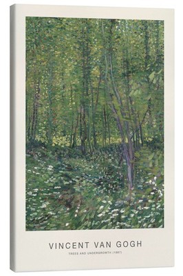 Leinwandbild Trees and Undergrowth, 1887 - Vincent van Gogh
