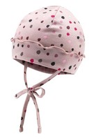 Beanie MüTze MäDchen Sterntaler Jersey Punkte 39 Cm Mit Ohrenklappen Bindeband