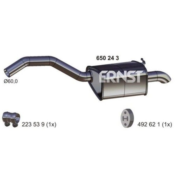 Ernst EndschalldäMpfer SchalldäMpfer FüR Ford Galaxy 2.0 Tdci 1.6 1.8-image