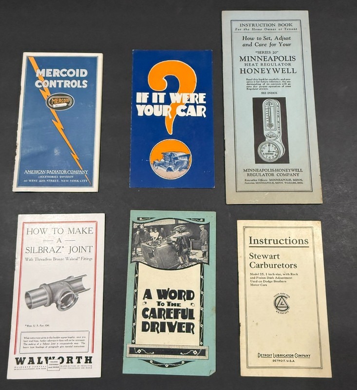 Automotive & Industrial Brochure Lot...Carburetors, Car Insurance...6 Items