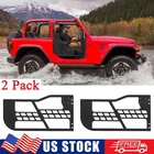 2 Pack Off-road Half Tube Tubular Doors Guards for 07-18 Jeep Wrangler JK 2 Door
