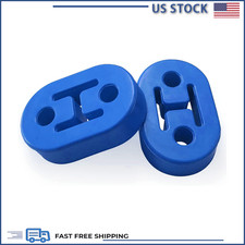 2pcs Exhaust Hanger Rubber Insulator 2 Holes Adjustable High Density Anti-corr 2pcs Exhaust Hanger Rubber Insulator 2 Holes Adjustable High Density Anti-corr