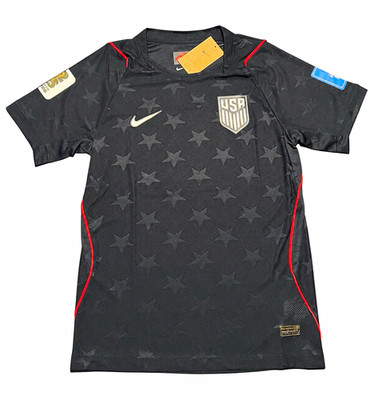 USA Soccer Jersey Away Black/Red FIFA World Cup 2026 Patch Size S M 2XL 3XL