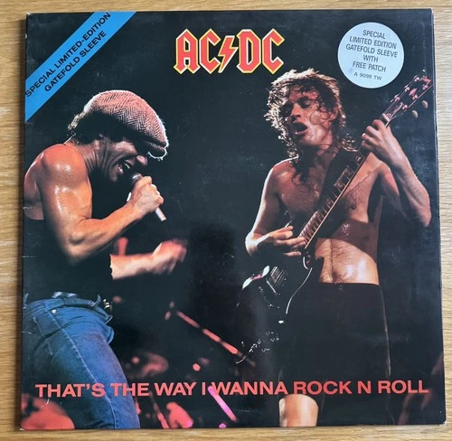 AC/DC THAT'S THE WAY I WANNA ROCK N ROLL 1988 12" LTD EDITION GATEFOLD + PATCH