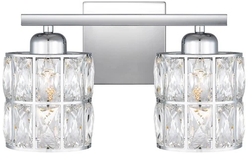 Quoizel Gibson 8" High Polished Chrome 2-Light Wall Sconce - Picture 2 of 6