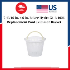 7-13/16 in. x 6 in. Baker Hydro 51-B-1026 Replacement Pool Skimmer Basket