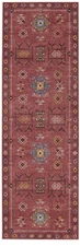 Linon Dillon Austin Red and Cream 2'6" X 8' Runner Rug