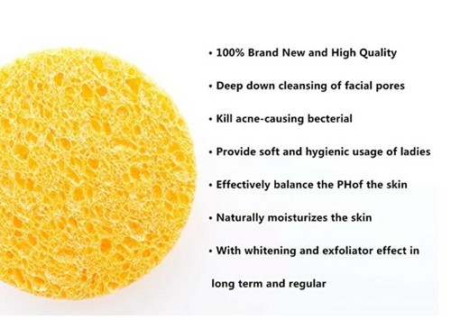 Compressed Facial Sponges, 100% Natural Cellulose for Facial Cleansing 50 pack - Picture 2 of 7