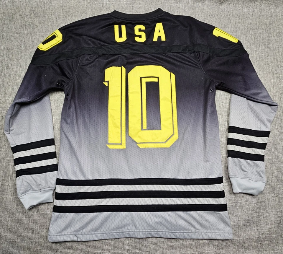 Camiseta 10 Deep Jersey Para Hombres XL Gris Amarillo Malla Hockey Motocross Manga Larga Camisa Foto 2 de 4