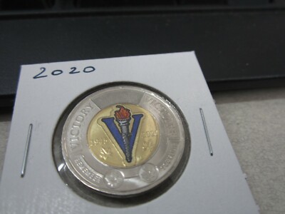 2020 - Canada toonie - brilliant uncirculated - Canadian $2 - Painted WWII