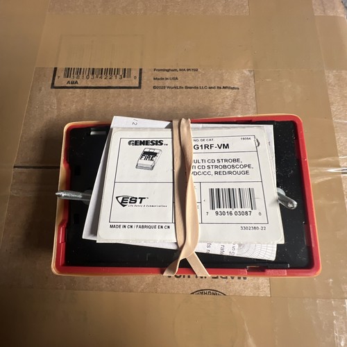 Neu EST Genesis Strobe G1RF-VM Multi Candela visuelle Wandhalterung Feuermelder - Bild 2 von 2