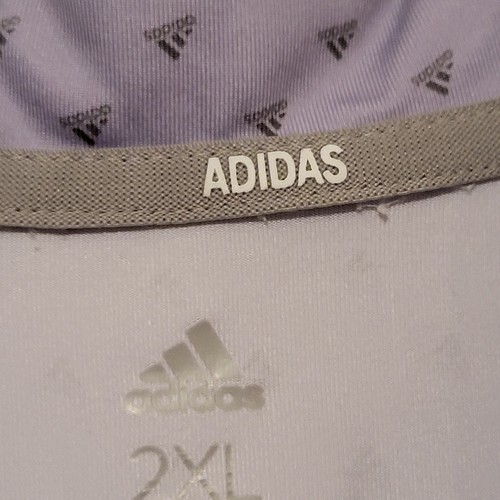 Adidas Golf Purple LAVENDER  Logo Men's 2XL Polo 27" ARMPIT TO ARMPIT  33" MID B - Picture 6 of 11