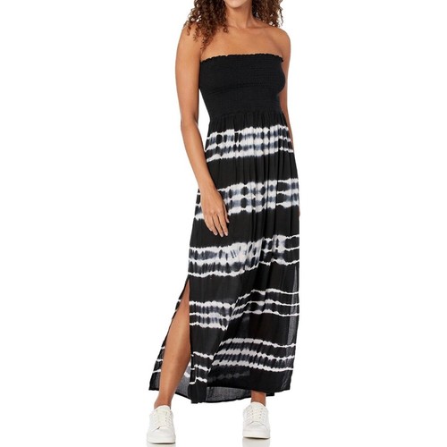 Karen Kane Women's Smocked Maxi Dress Black/White Size XL NWT